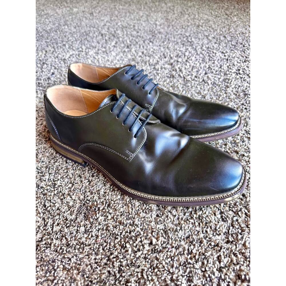 Joseph Abboud Men’s Black Leather Oxford Dress Shoes Size 11 Lace Up Classic